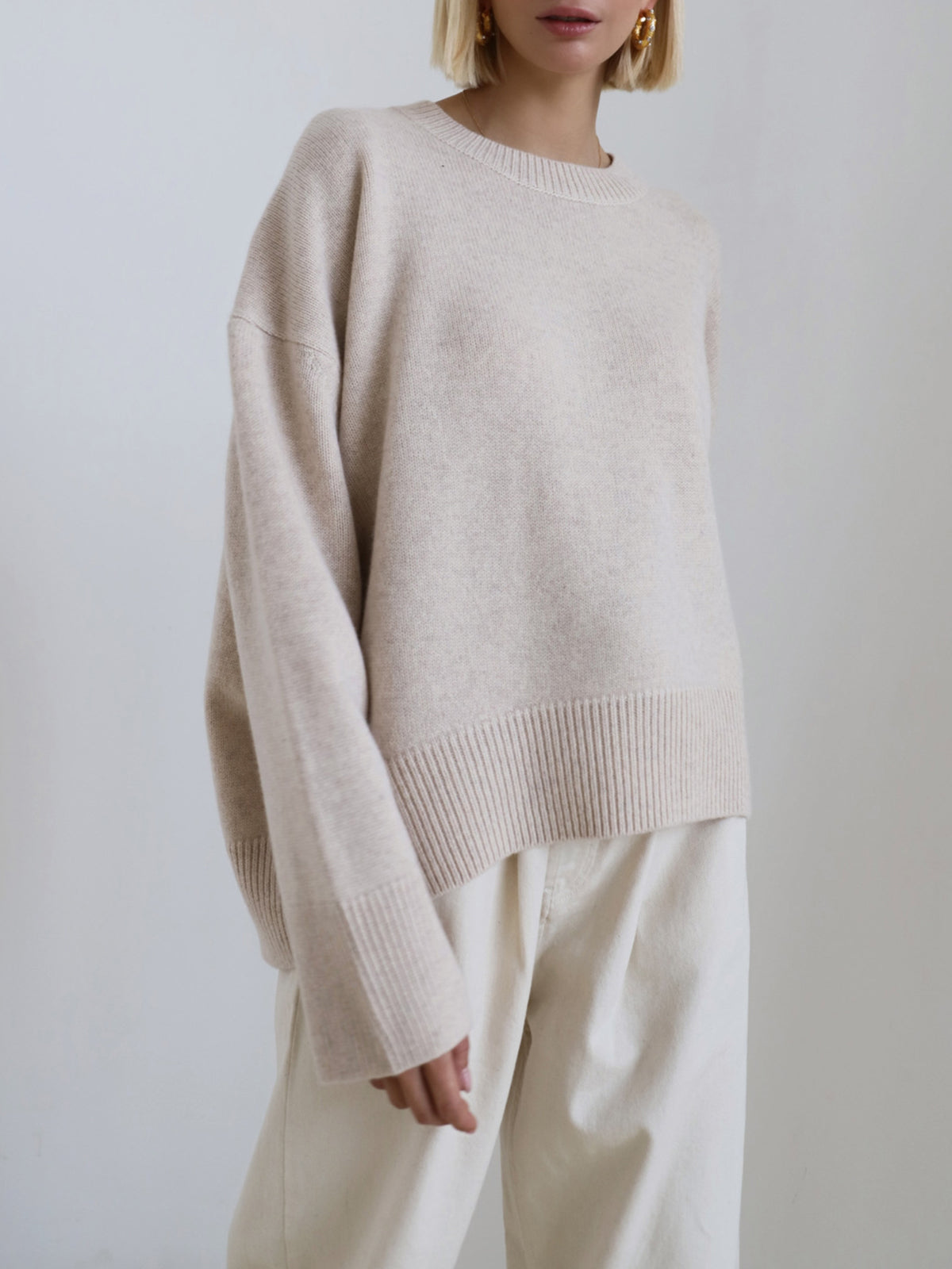 Women's - Candyfloss Oversized Sweater - Cosy Knit - Stylish Casual Wear