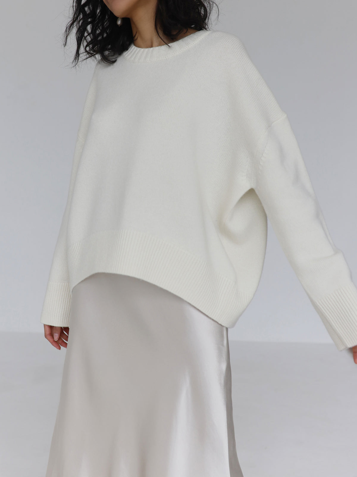 Women's - Candyfloss Oversized Sweater - Cosy Knit - Stylish Casual Wear