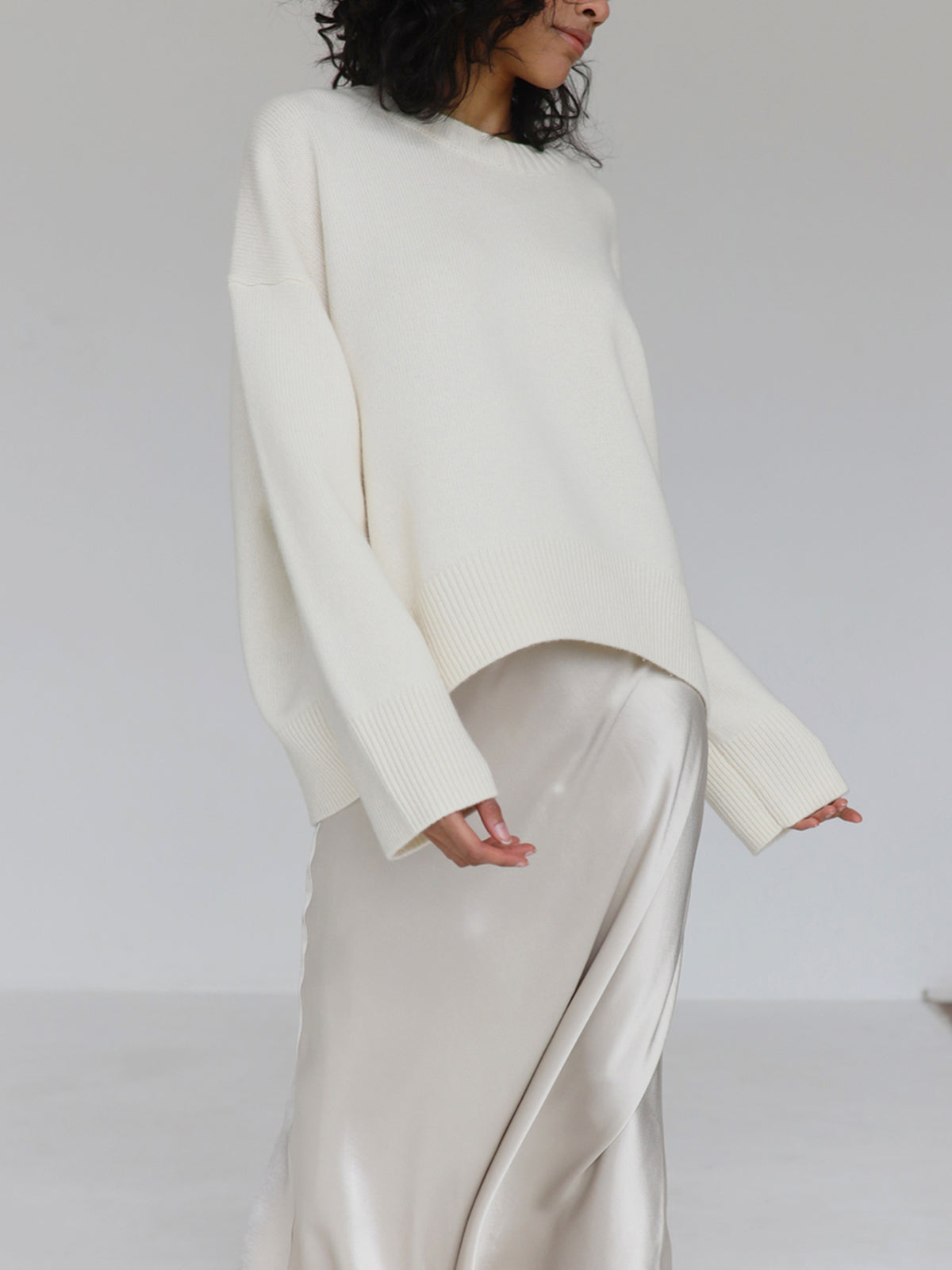 Women's - Candyfloss Oversized Sweater - Cosy Knit - Stylish Casual Wear