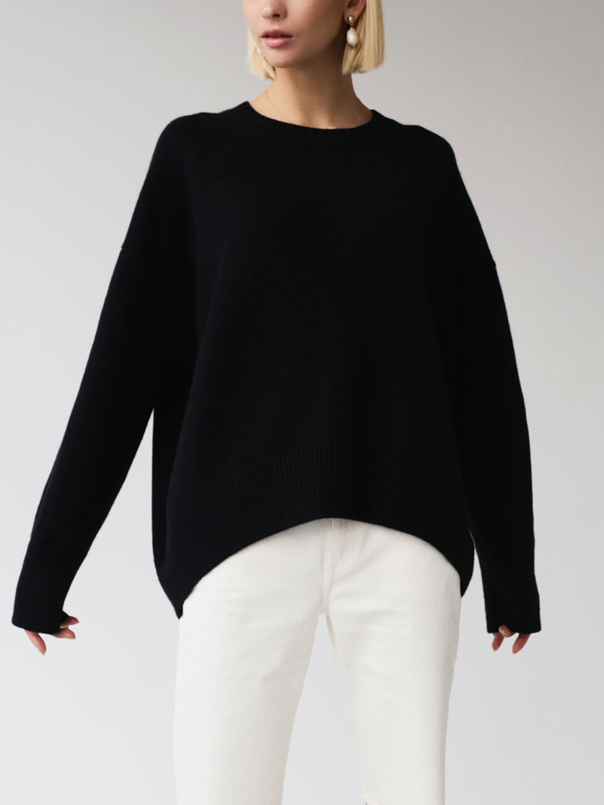 Women's - Candyfloss Oversized Sweater - Cosy Knit - Stylish Casual Wear