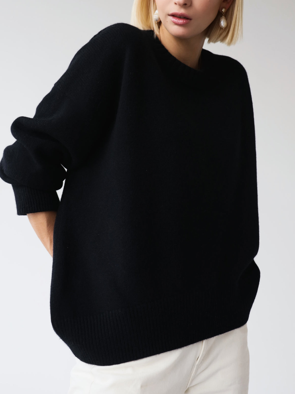 Women's - Candyfloss Oversized Sweater - Cosy Knit - Stylish Casual Wear