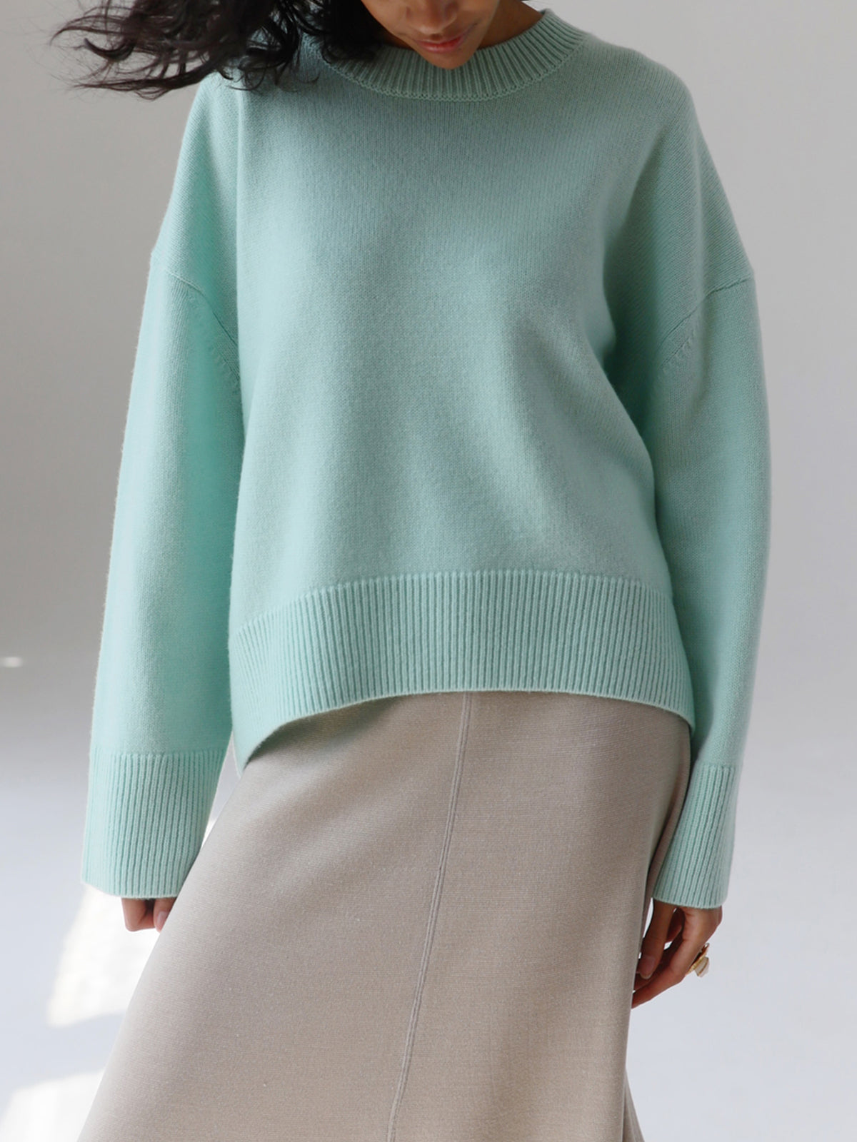Women's - Candyfloss Oversized Sweater - Cosy Knit - Stylish Casual Wear