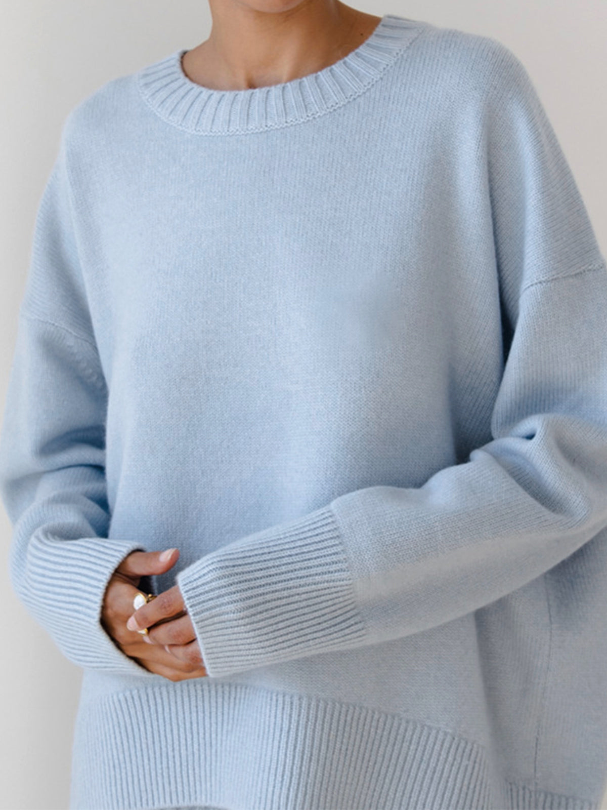 Women's - Candyfloss Oversized Sweater - Cosy Knit - Stylish Casual Wear