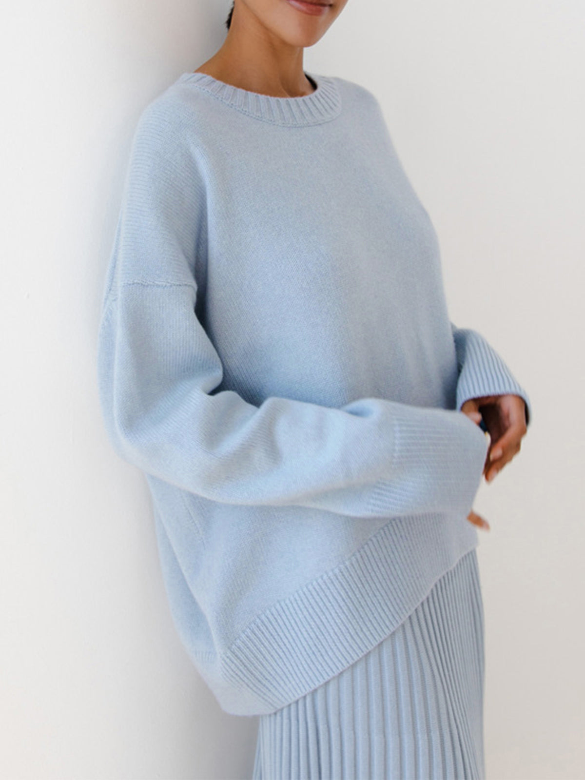 Women's - Candyfloss Oversized Sweater - Cosy Knit - Stylish Casual Wear