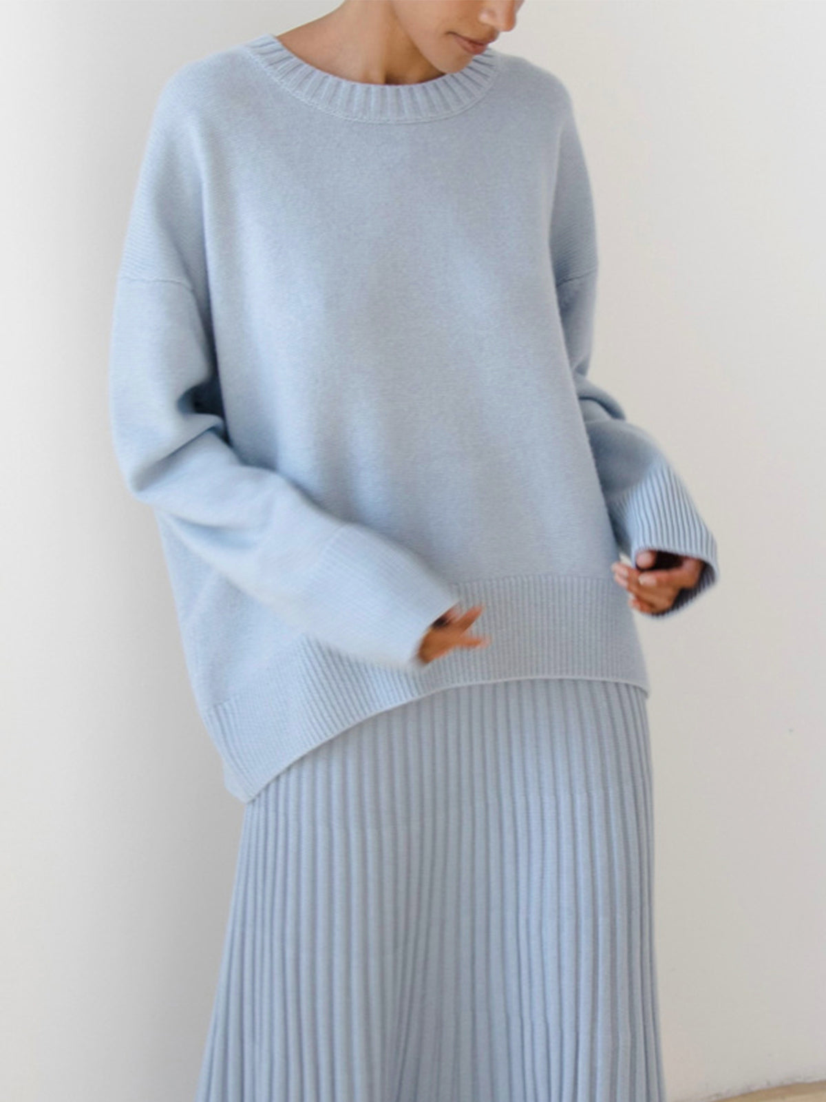 Women's - Candyfloss Oversized Sweater - Cosy Knit - Stylish Casual Wear
