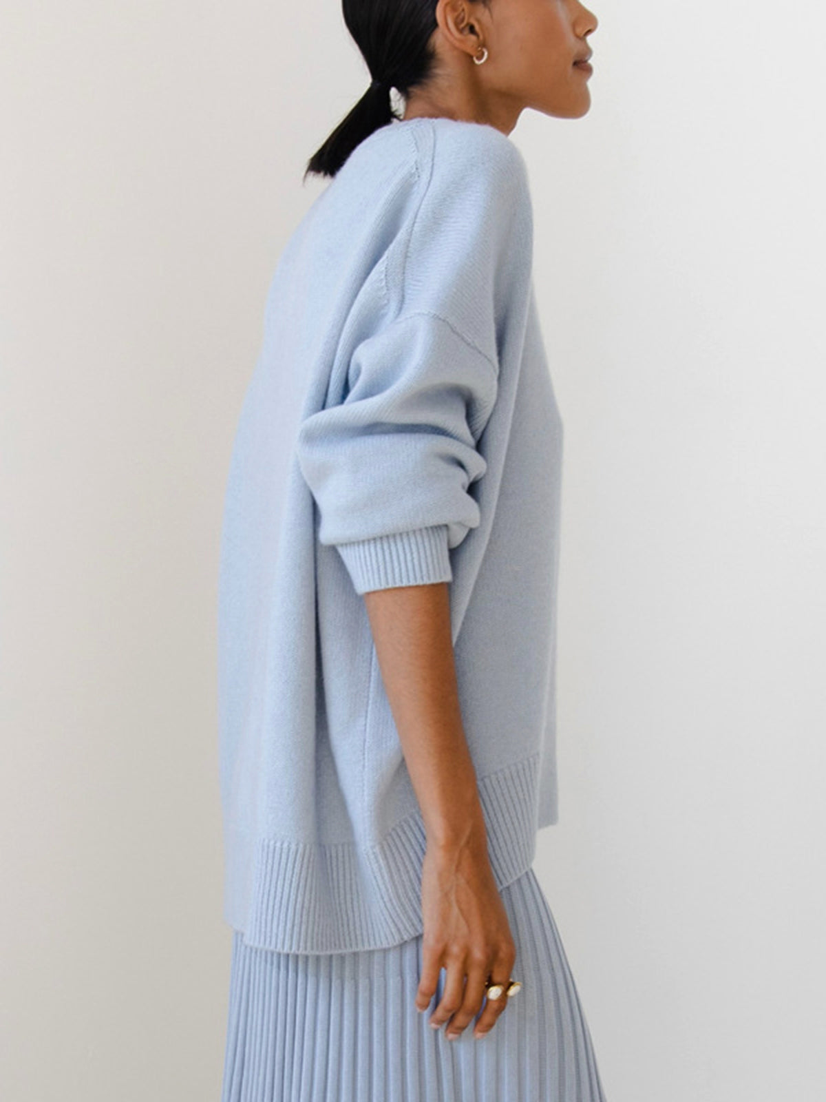 Women's - Candyfloss Oversized Sweater - Cosy Knit - Stylish Casual Wear