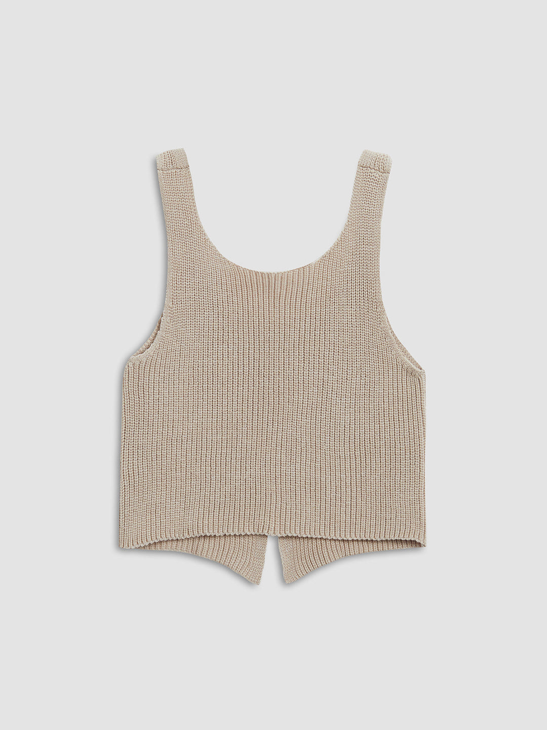 Knitted tank tops with V-neck