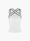 Sleeveless backless tank top