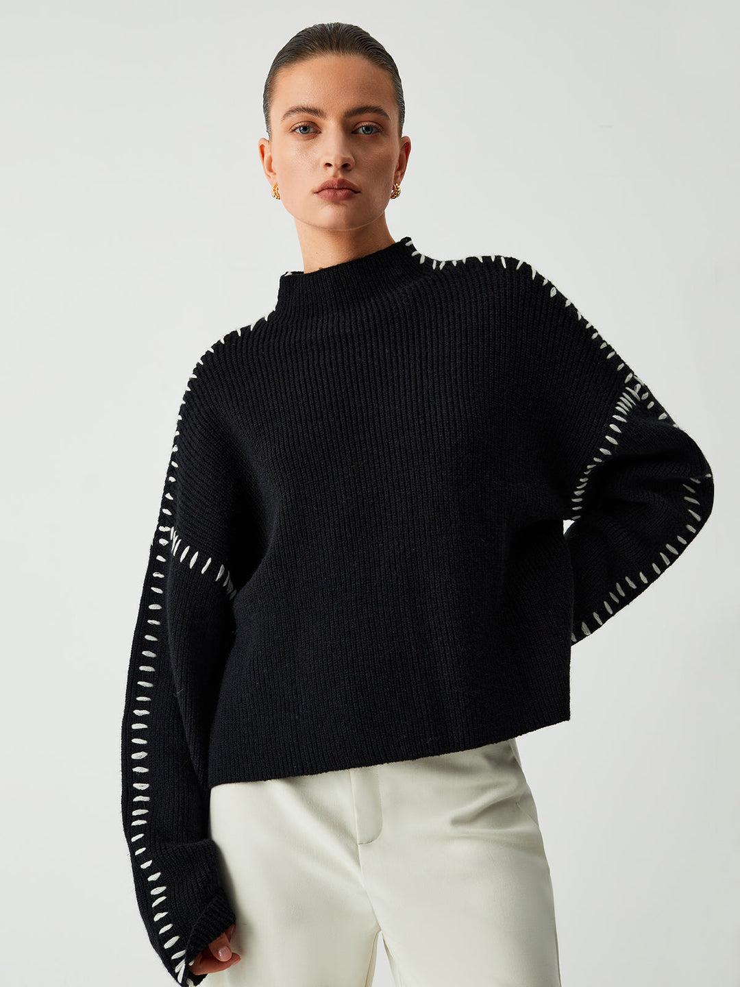 Loose knit oversized jumper