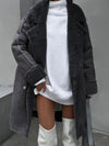 Soft fleece trench coat