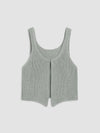 Knitted tank tops with V-neck