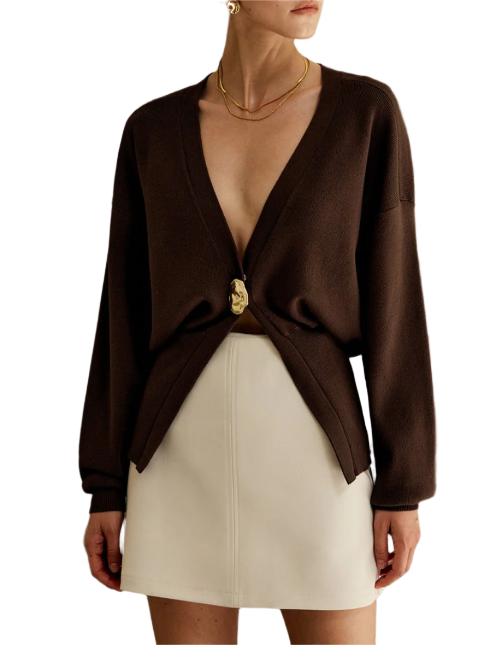 Women's - Elegant Cardigan - Cosy Knit with Button Closure - Stylish Layering Piece