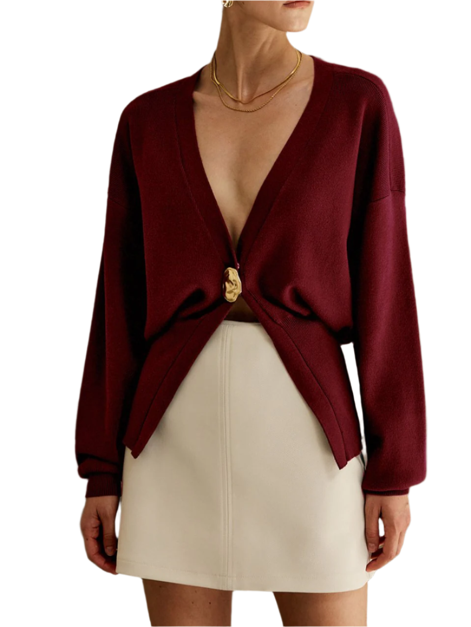 Women's - Elegant Cardigan - Cosy Knit with Button Closure - Stylish Layering Piece