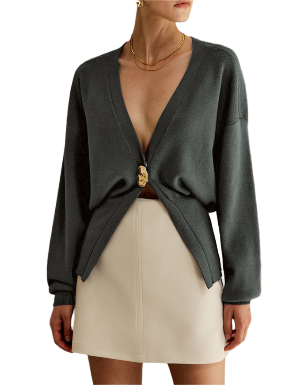 Women's - Elegant Cardigan - Cosy Knit with Button Closure - Stylish Layering Piece