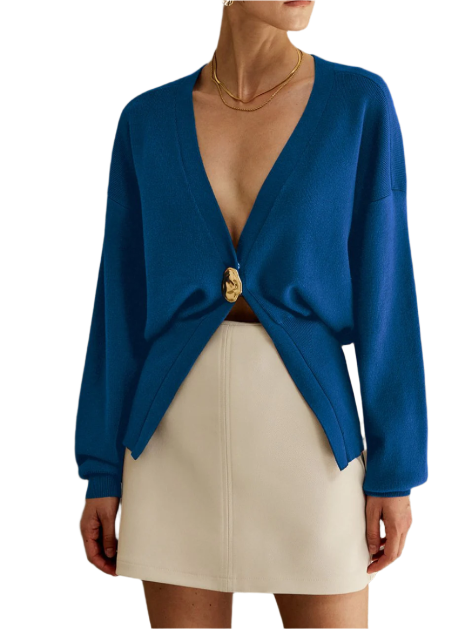 Women's - Elegant Cardigan - Cosy Knit with Button Closure - Stylish Layering Piece