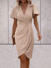Women's - Elegant Dress - V-Neckline - Chic Style for Any Occasion - Perfect for Your Wardrobe