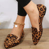 Leopard pointed toe loafers