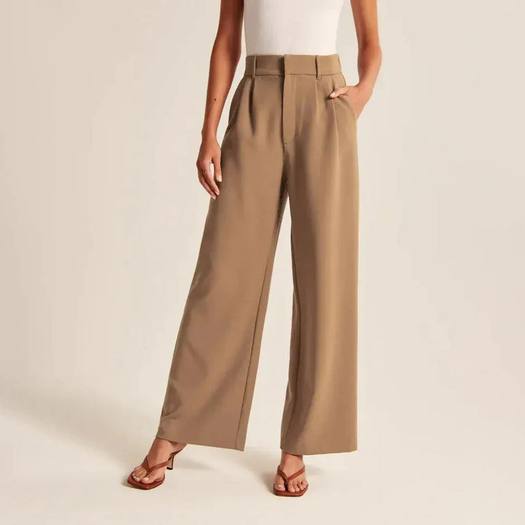 Women - High-Waisted Trousers - Stylish Design for Fashion - Trendy & Comfortable Fashion Essential