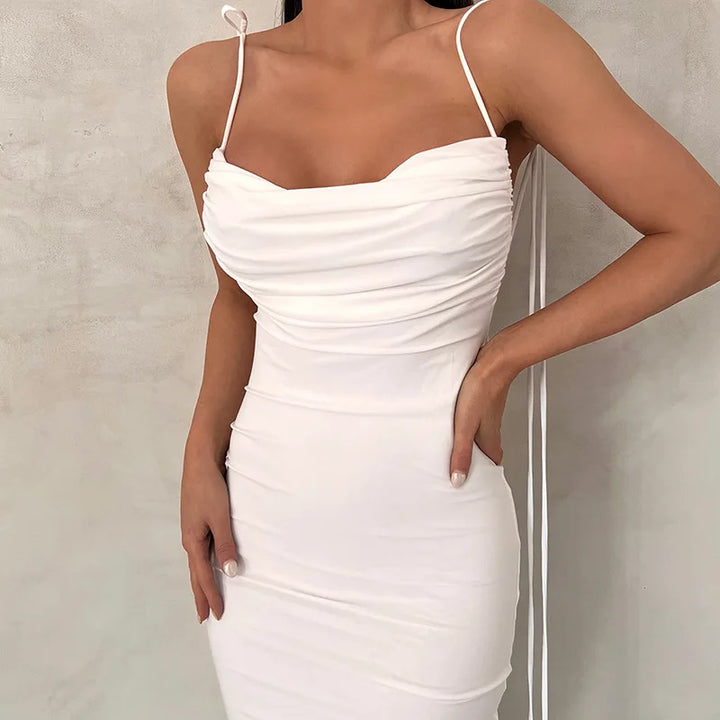 Ladies backless maxi bodycon dress