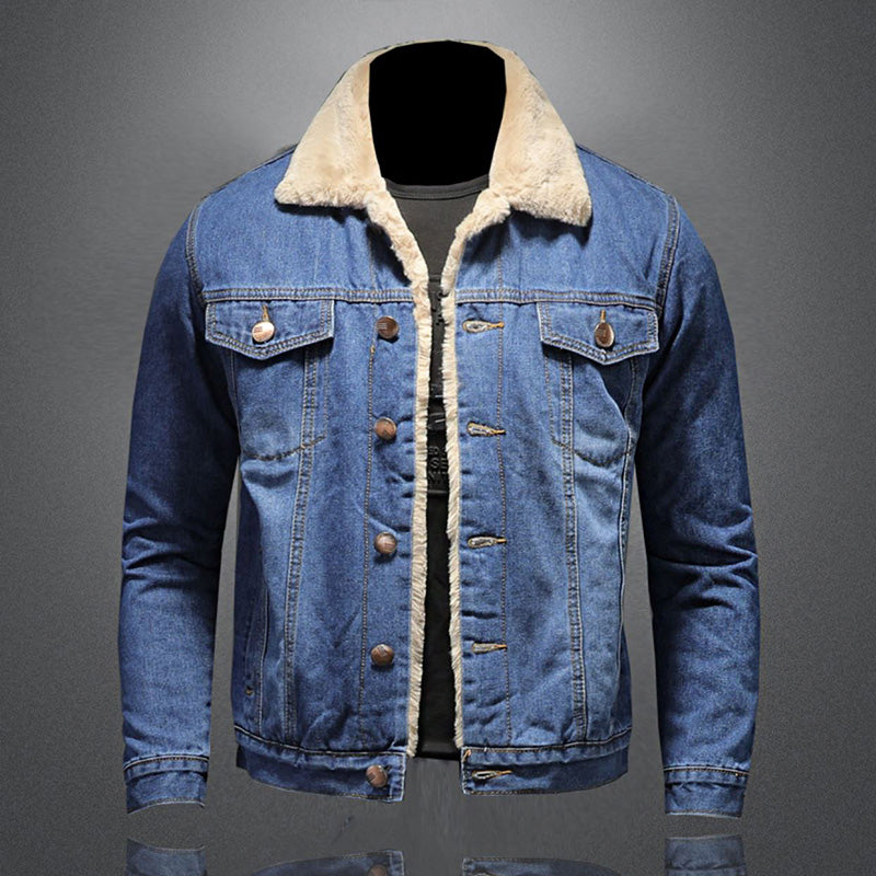 Men's - Stylish Denim Jacket with Warm Lining