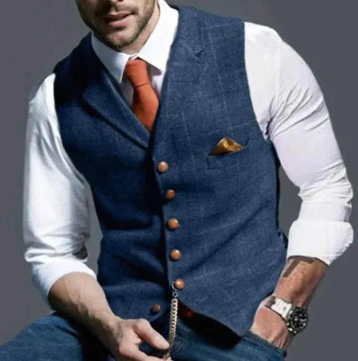 Men - Waistcoat - Elegant Stylish Fabric - Perfect for Formal Occasions