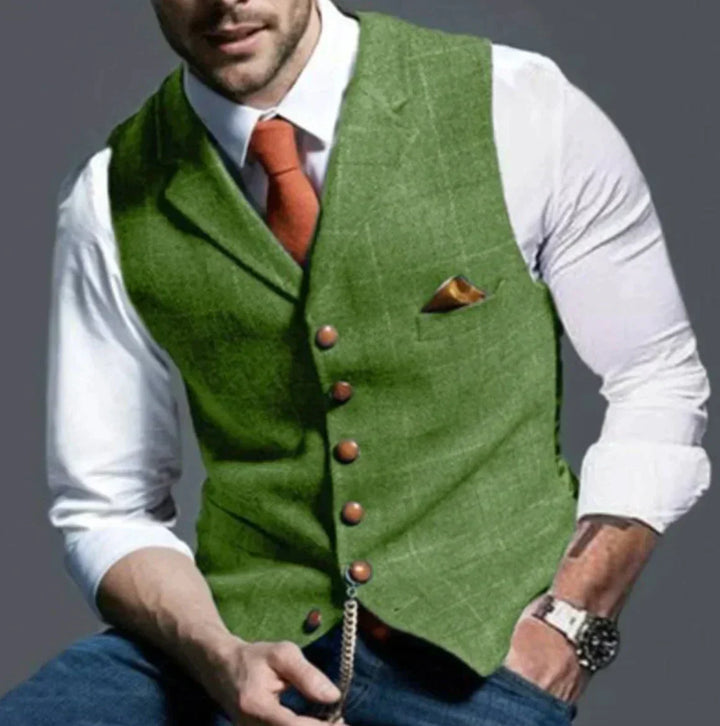 Men - Waistcoat - Elegant Stylish Fabric - Perfect for Formal Occasions