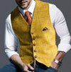 Men - Waistcoat - Elegant Stylish Fabric - Perfect for Formal Occasions