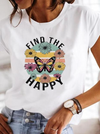 Very fashionable T-shirt with eye-catching summer designs