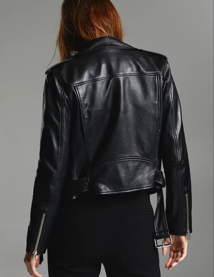 Stylish high-quality leather jacket for women