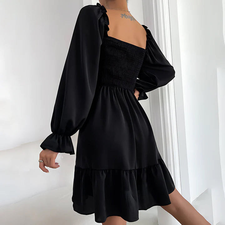 Stylish dress with frills