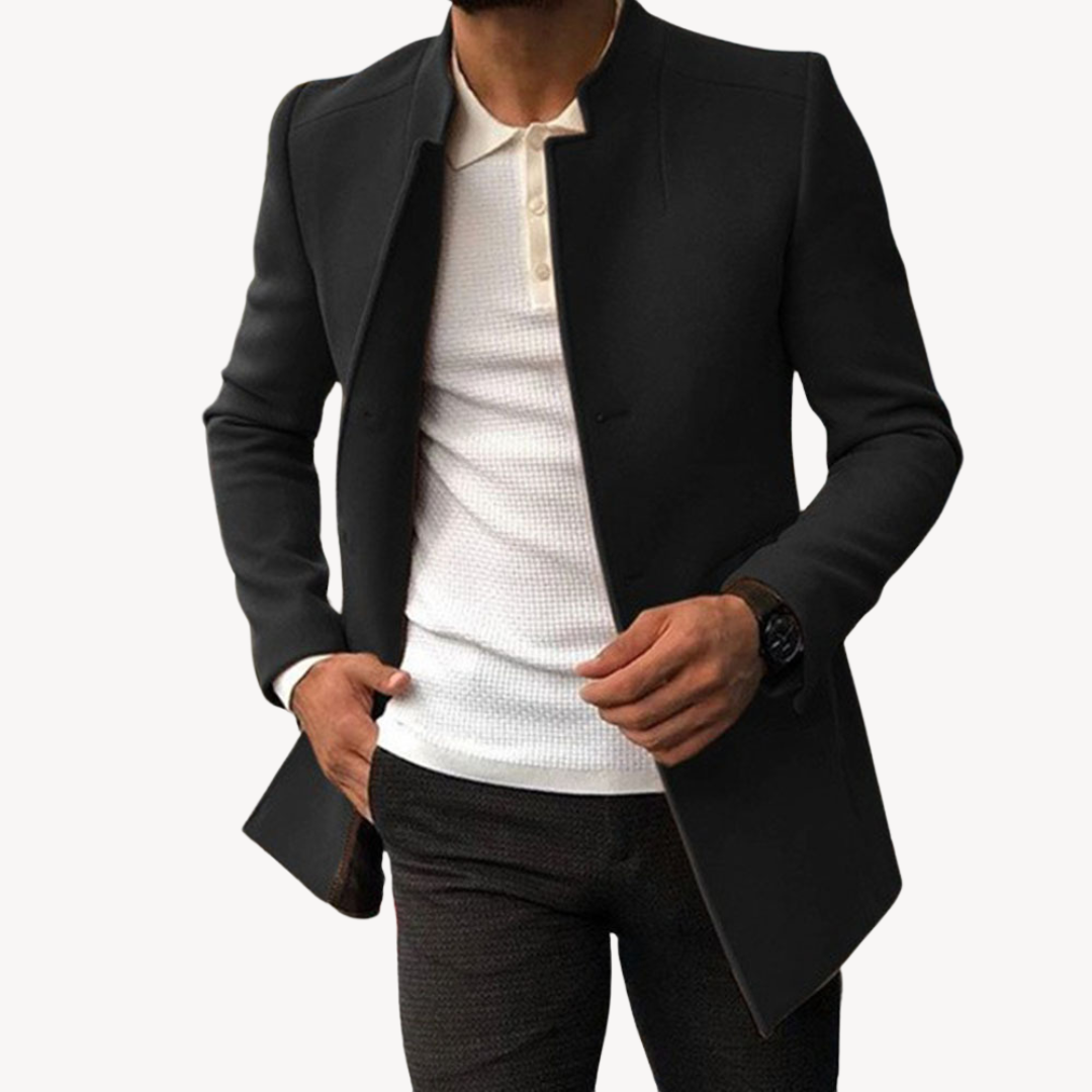 Men's - Slim Fit Coat - Wool Blend - Stylish Outerwear - Modern Sophistication for Every Occasion