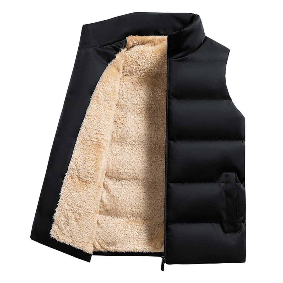 Warmly lined fleece waistcoat