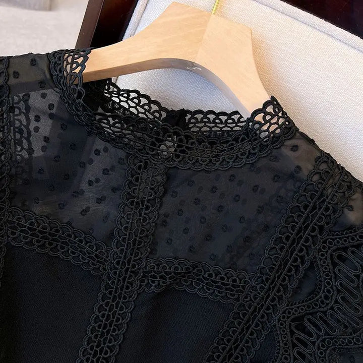 Black lace blouse