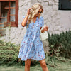 High-end floral summer dress