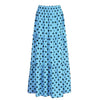 Bohemian maxi skirt with polka dot pattern