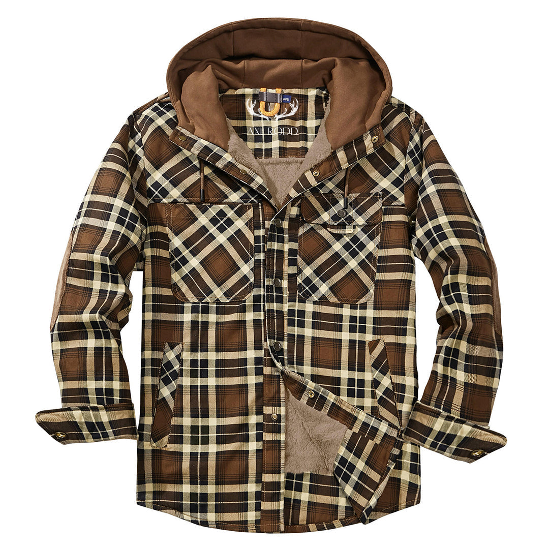 Men's - Lumberjack Hoodie - Cosy Flannel Material - Stylish Casual Wear for All Seasons