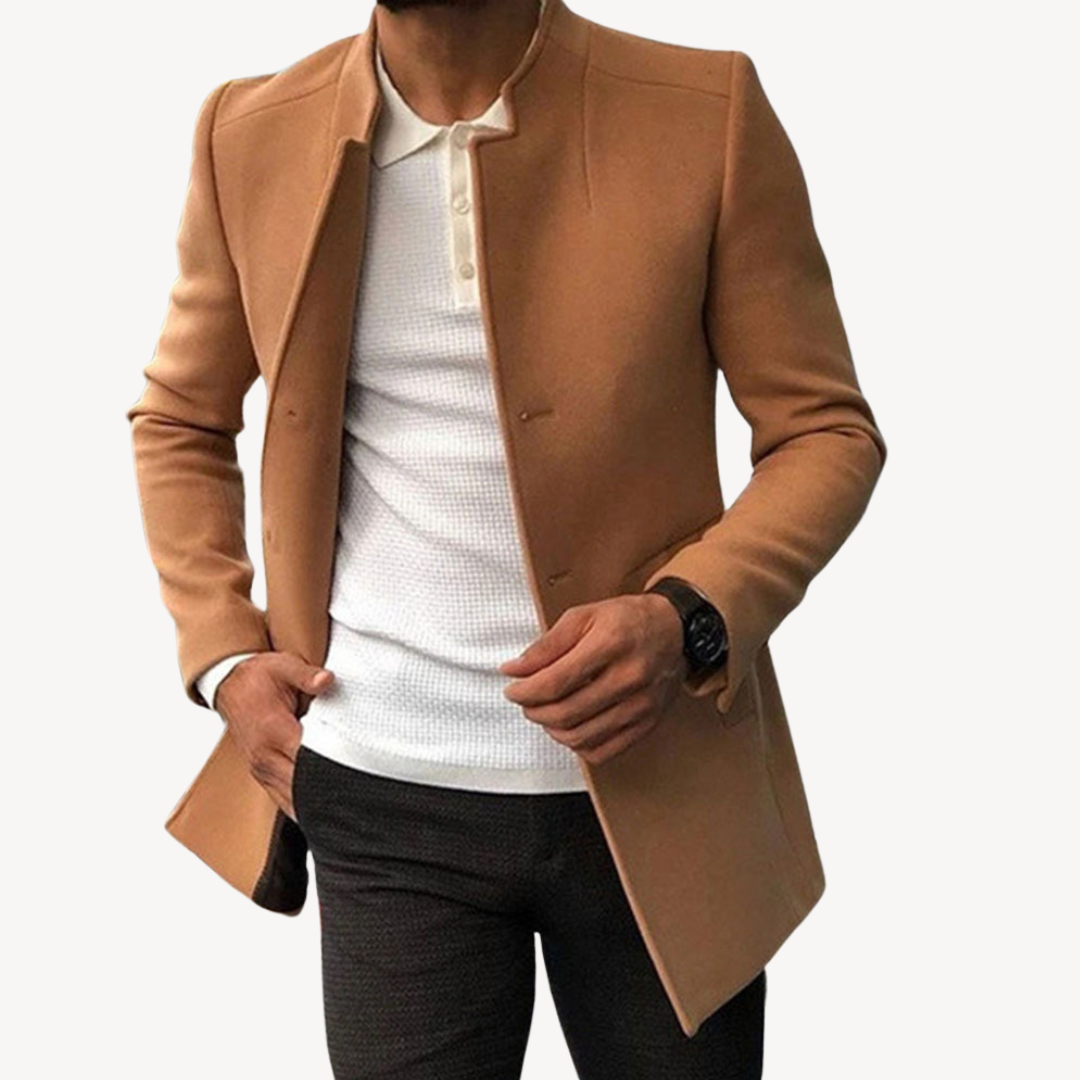 Men's - Slim Fit Coat - Wool Blend - Stylish Outerwear - Modern Sophistication for Every Occasion