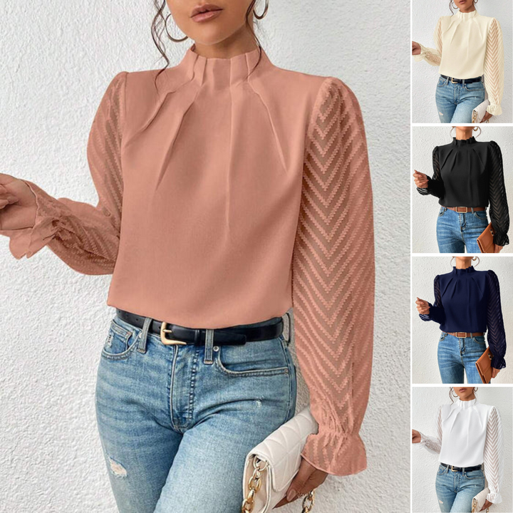 The long-sleeved top in coastal chic