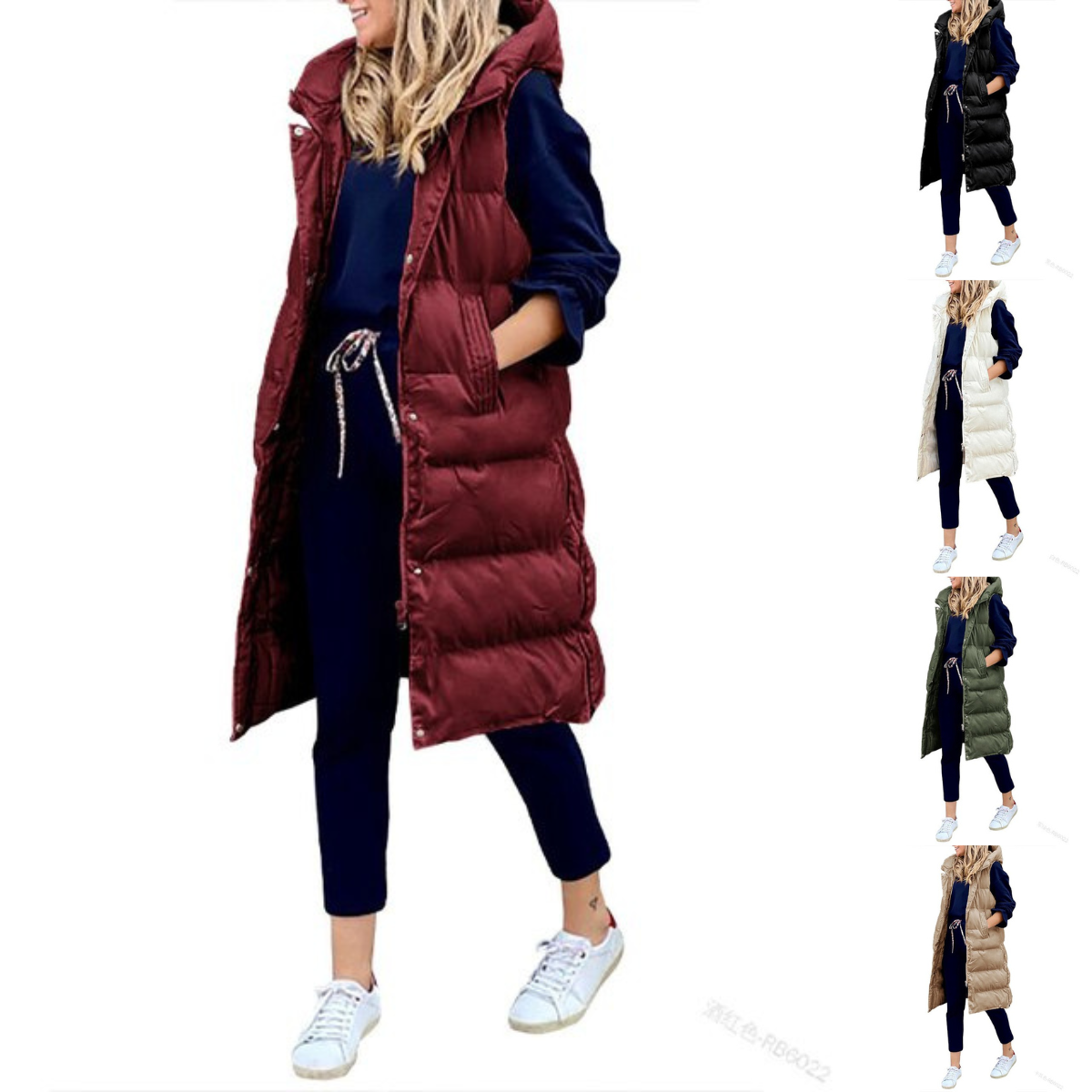 Cynthia™ Vest Long cotton coat Sleeveless loose jacket