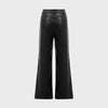 Straight cut leather trousers