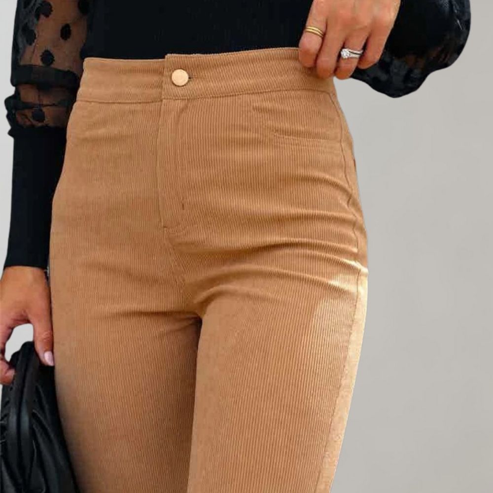 Flare trousers in corduroy