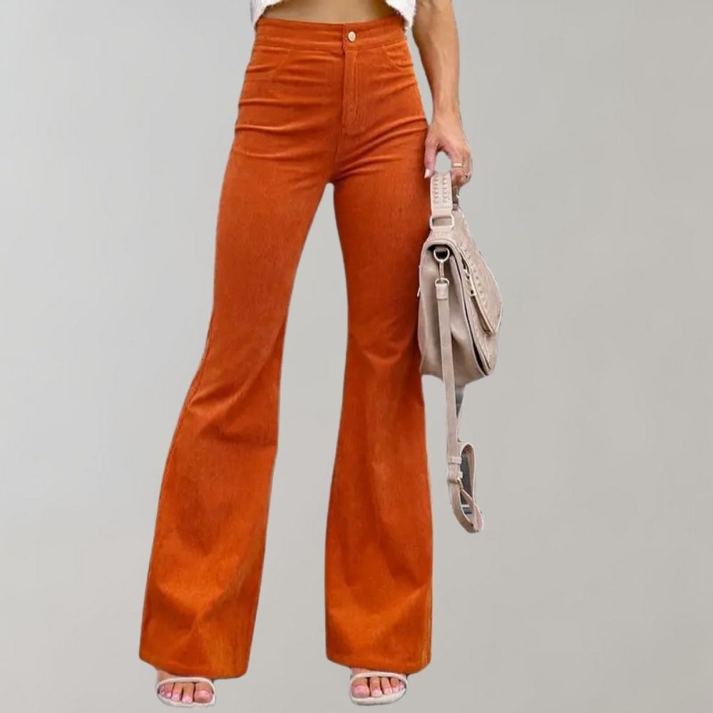 Flare trousers in corduroy