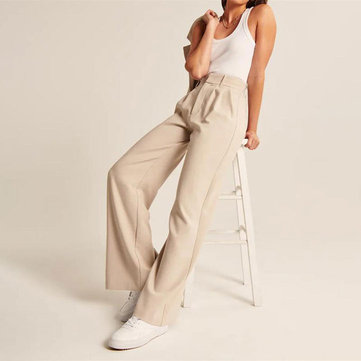 Women - High-Waisted Trousers - Stylish Design for Fashion - Trendy & Comfortable Fashion Essential
