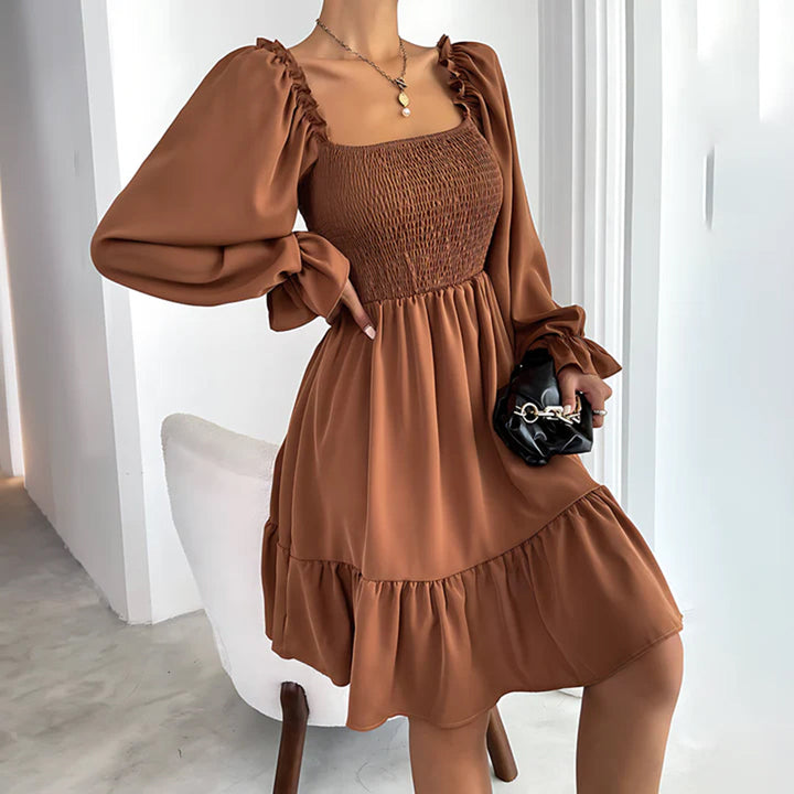 Stylish Dress With Ruffles