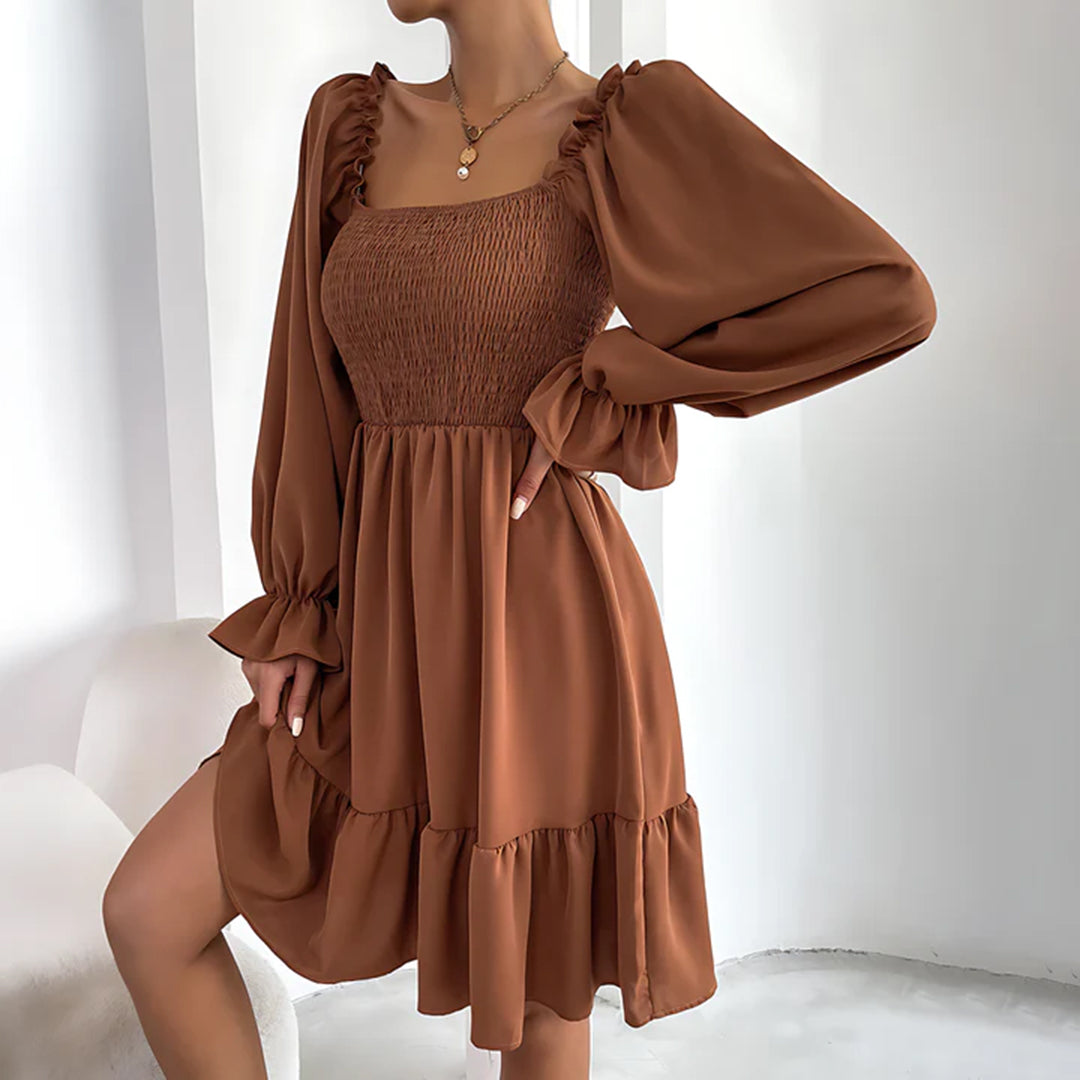 Stylish Dress With Ruffles