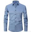 Elegant shirt with button placket and stretch