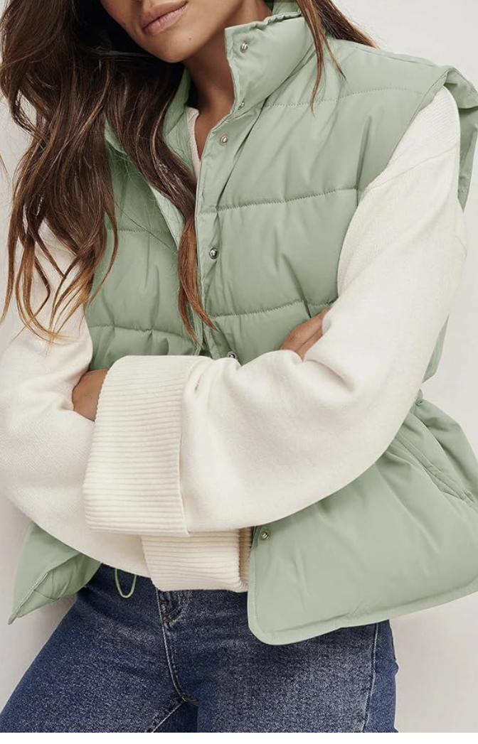 Women's - Sleeveless Gilet - Quilted Fabric - Stylish Lined Waistcoat - Fashionable Outerwear for Every Occasion