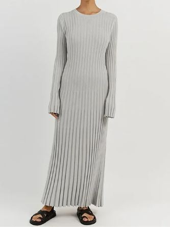 Long knitted dress for women