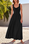 Women's - Midi Dress - V-Neck with Bow Detail - Elegant and Stylish for Any Occasion