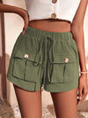 Casual cargo shorts with elasticated waist